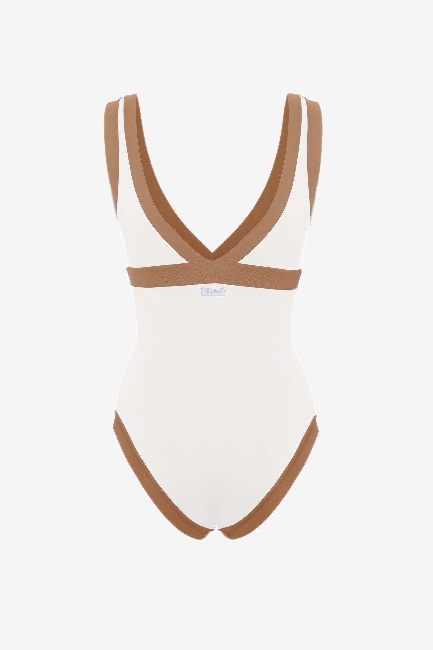 Dafne | Costume Intero Bordato - Yougurt/Tabacco - donna - Raggianti