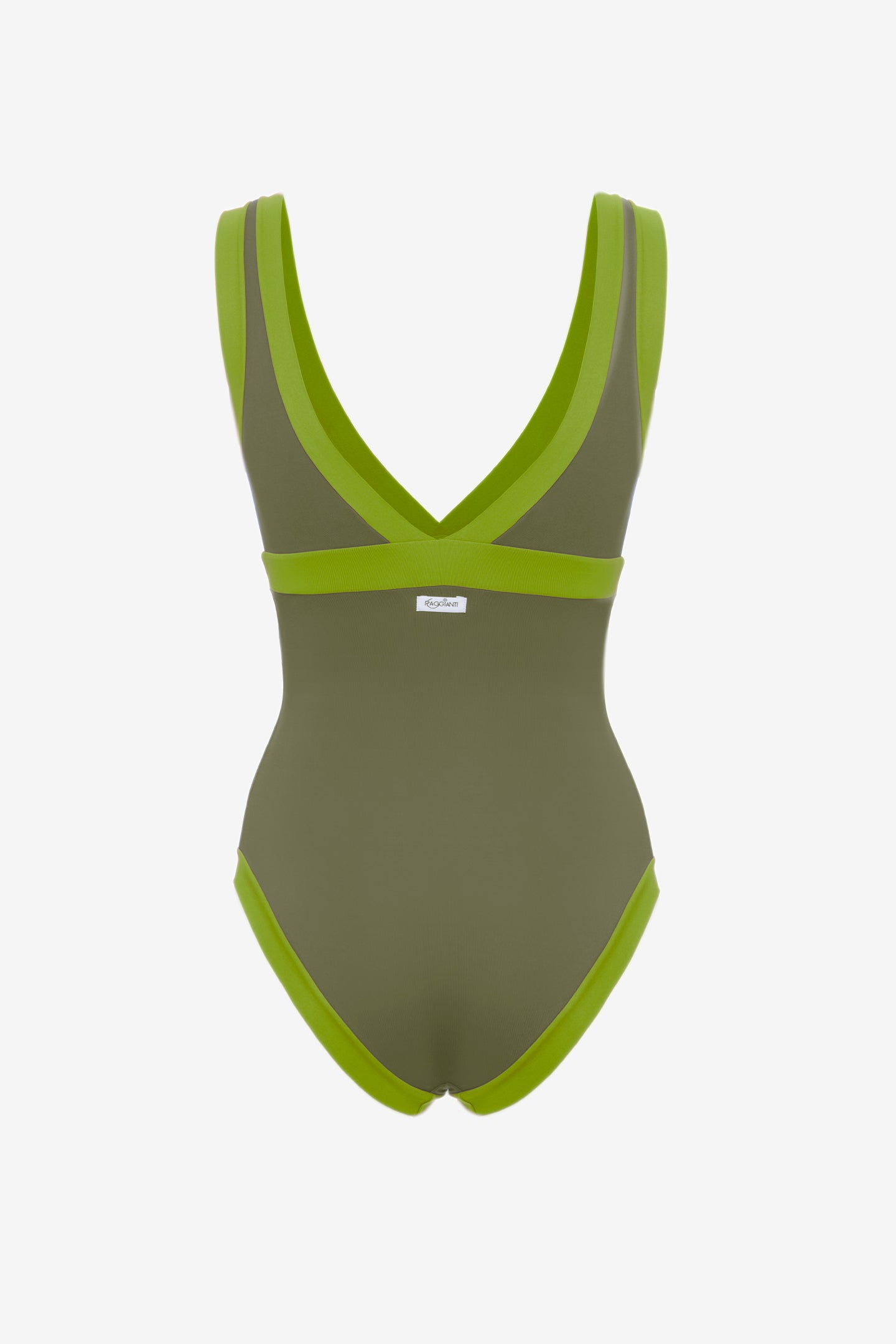 Dafne | Costume Intero Bordato - Verde Militare/Verde - donna - Raggianti