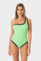 Ambra | Costume Intero Monospalla Bordato - Yoda/Militare - donna - Raggianti