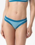 Sophie | Slip Brasiliano Bordato - Azzurro/Ottanio - donna - Raggianti