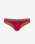 Sophie | Slip Brasiliano Bordato - Magenta/Tabacco - donna - Raggianti