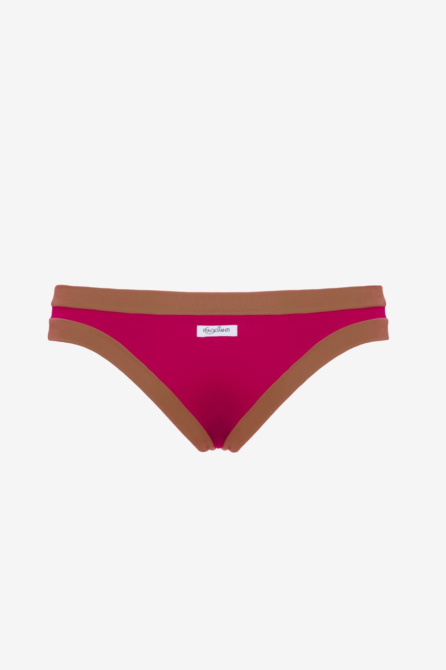 Sophie | Slip Brasiliano Bordato - Magenta/Tabacco - donna - Raggianti
