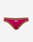 Sophie | Slip Brasiliano Bordato - Magenta/Tabacco - donna - Raggianti