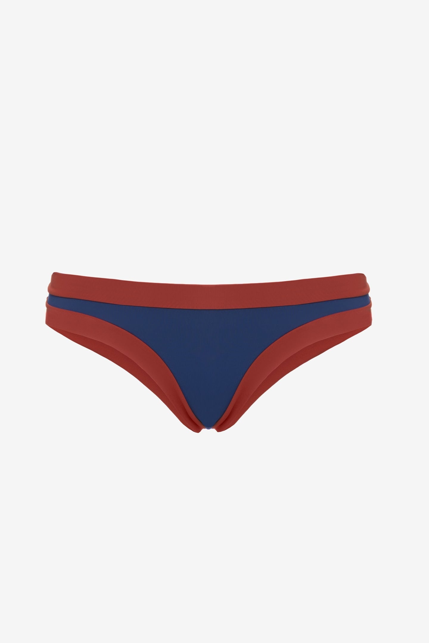 Sophie | Slip Brasiliano Bordato - Blu/Ruggine - donna - Raggianti