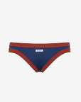 Sophie | Slip Brasiliano Bordato - Blu/Ruggine - donna - Raggianti