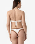 Sophie | Slip Brasiliano Bordato - Yougurt/Tabacco - donna - Raggianti