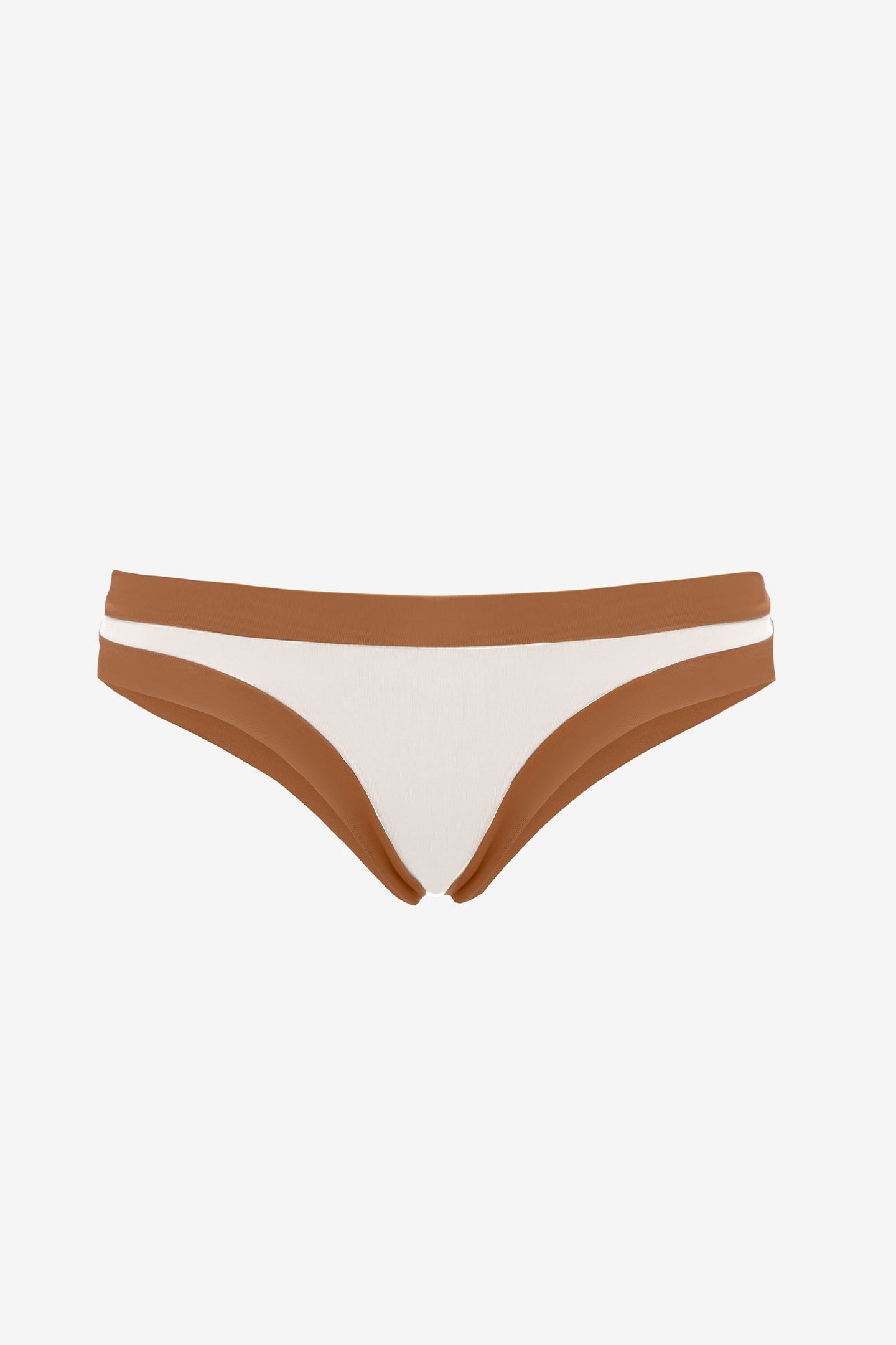 Sophie | Slip Brasiliano Bordato - Yougurt/Tabacco - donna - Raggianti