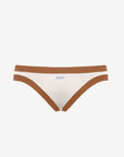Sophie | Slip Brasiliano Bordato - Yougurt/Tabacco - donna - Raggianti