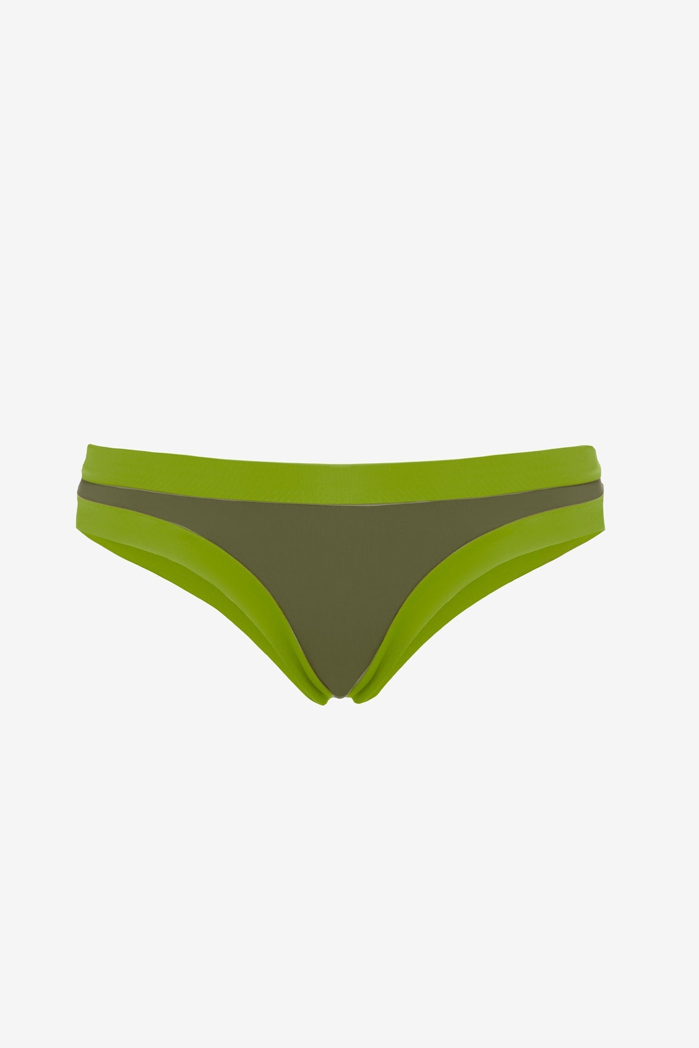 Sophie | Slip Brasiliano Bordato - Verde Militare/Verde - donna - Raggianti
