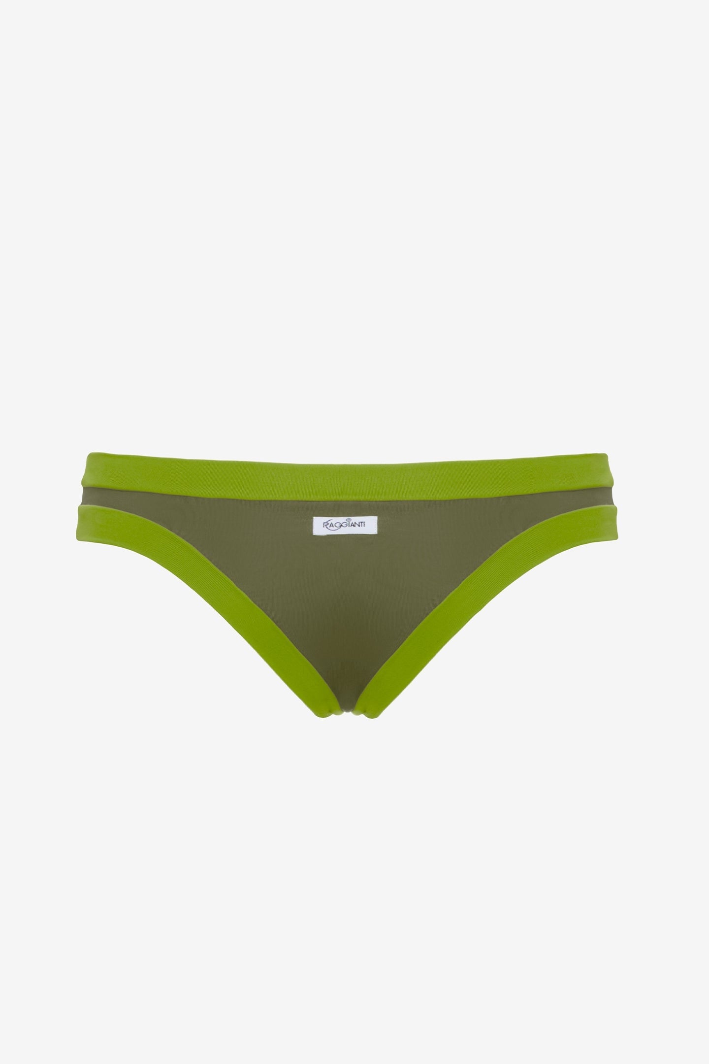 Sophie | Slip Brasiliano Bordato - Verde Militare/Verde - donna - Raggianti
