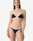 Layla | Slip Vita Bassa Bordato - Nero/Beige - donna - Raggianti