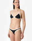 Layla | Slip Vita Bassa Bordato - Nero/Beige - donna - Raggianti