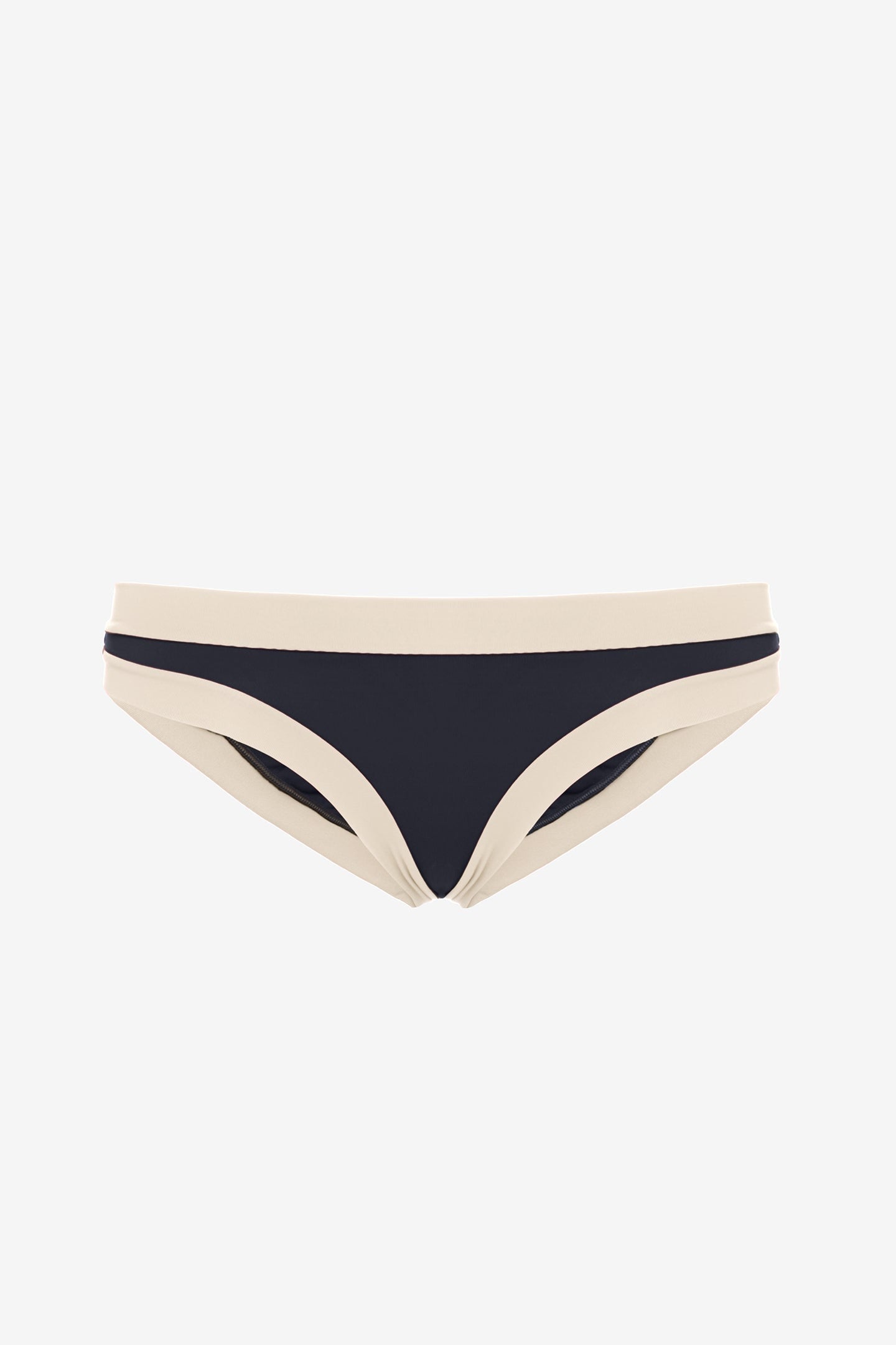 Layla | Slip Vita Bassa Bordato - Nero/Beige - donna - Raggianti