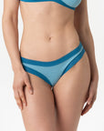 Layla | Slip Vita Bassa Bordato - Azzurro/Ottanio - donna - Raggianti