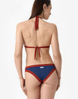 Layla | Slip Vita Bassa Bordato - Blu/Ruggine - donna - Raggianti