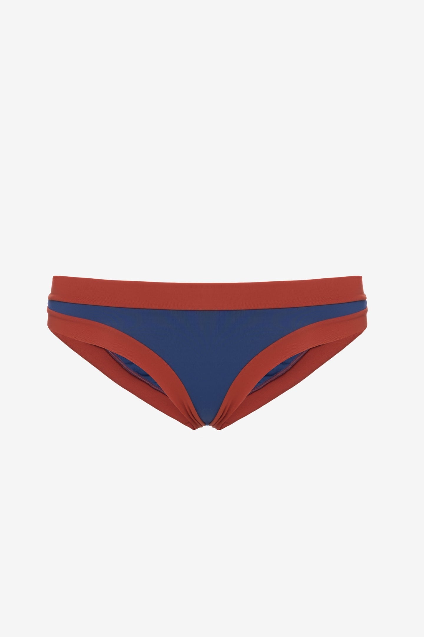 Layla | Slip Vita Bassa Bordato - Blu/Ruggine - donna - Raggianti