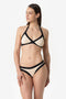 Layla | Slip Vita Bassa Bordato - Beige/Nero - donna - Raggianti