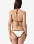 Layla | Slip Vita Bassa Bordato - Yougurt/Tabacco - donna - Raggianti
