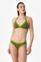 Layla | Slip Vita Bassa Bordato - Verde Militare/Verde - donna - Raggianti
