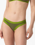 Layla | Slip Vita Bassa Bordato - Verde Militare/Verde - donna - Raggianti