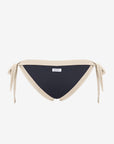 Elettra | Slip Annodato Bordato - Nero/Beige - donna - Raggianti