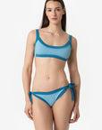 Elettra | Slip Annodato Bordato - Azzurro/Ottanio - donna - Raggianti