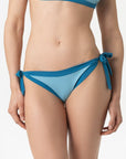 Elettra | Slip Annodato Bordato - Azzurro/Ottanio - donna - Raggianti