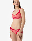 Elettra | Slip Annodato Bordato - Rosa/Rosso - donna - Raggianti