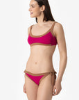 Elettra | Slip Annodato Bordato - Magenta/Tabacco - donna - Raggianti