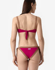 Elettra | Slip Annodato Bordato - Magenta/Tabacco - donna - Raggianti