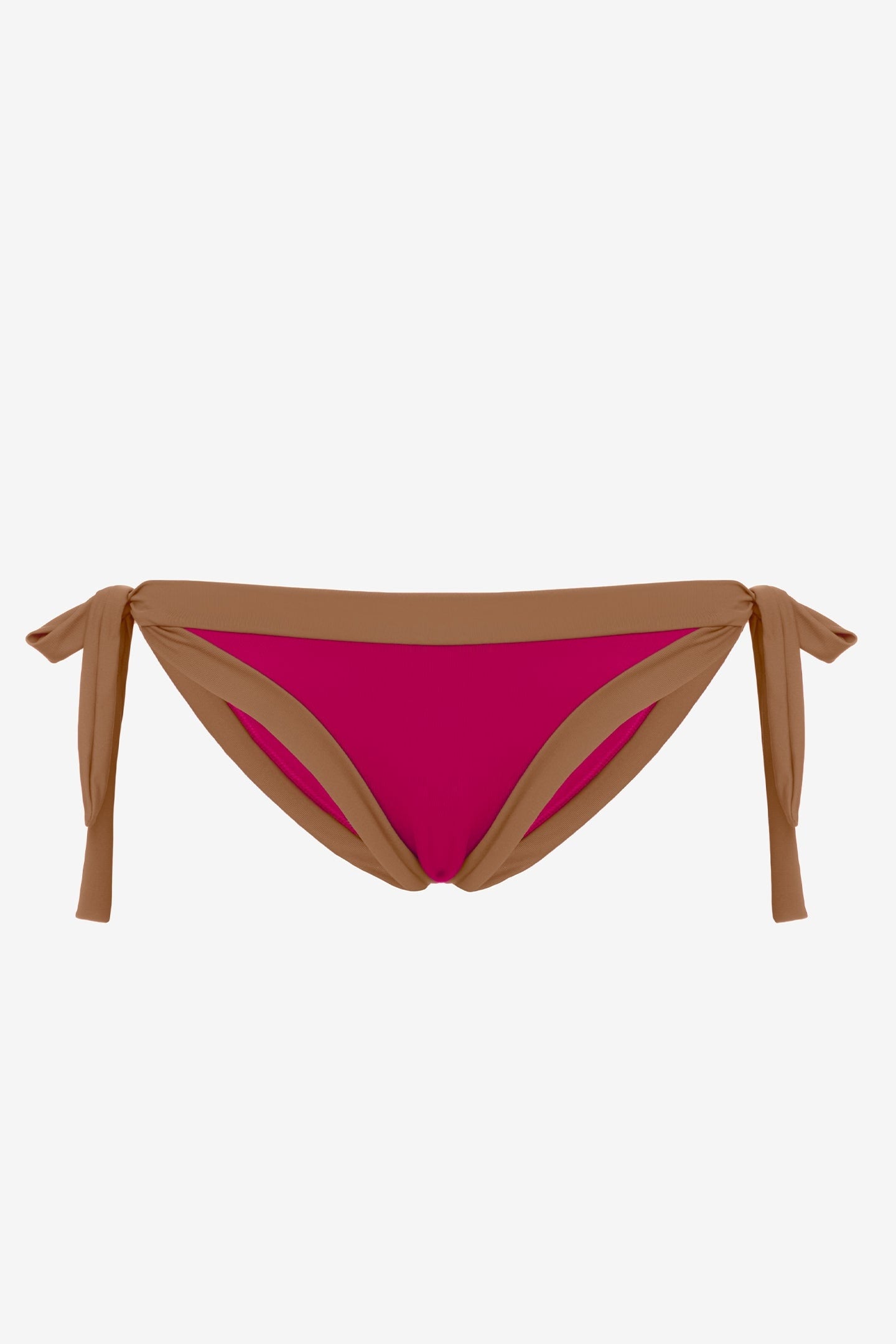 Elettra | Slip Annodato Bordato - Magenta/Tabacco - donna - Raggianti