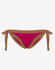 Elettra | Slip Annodato Bordato - Magenta/Tabacco - donna - Raggianti