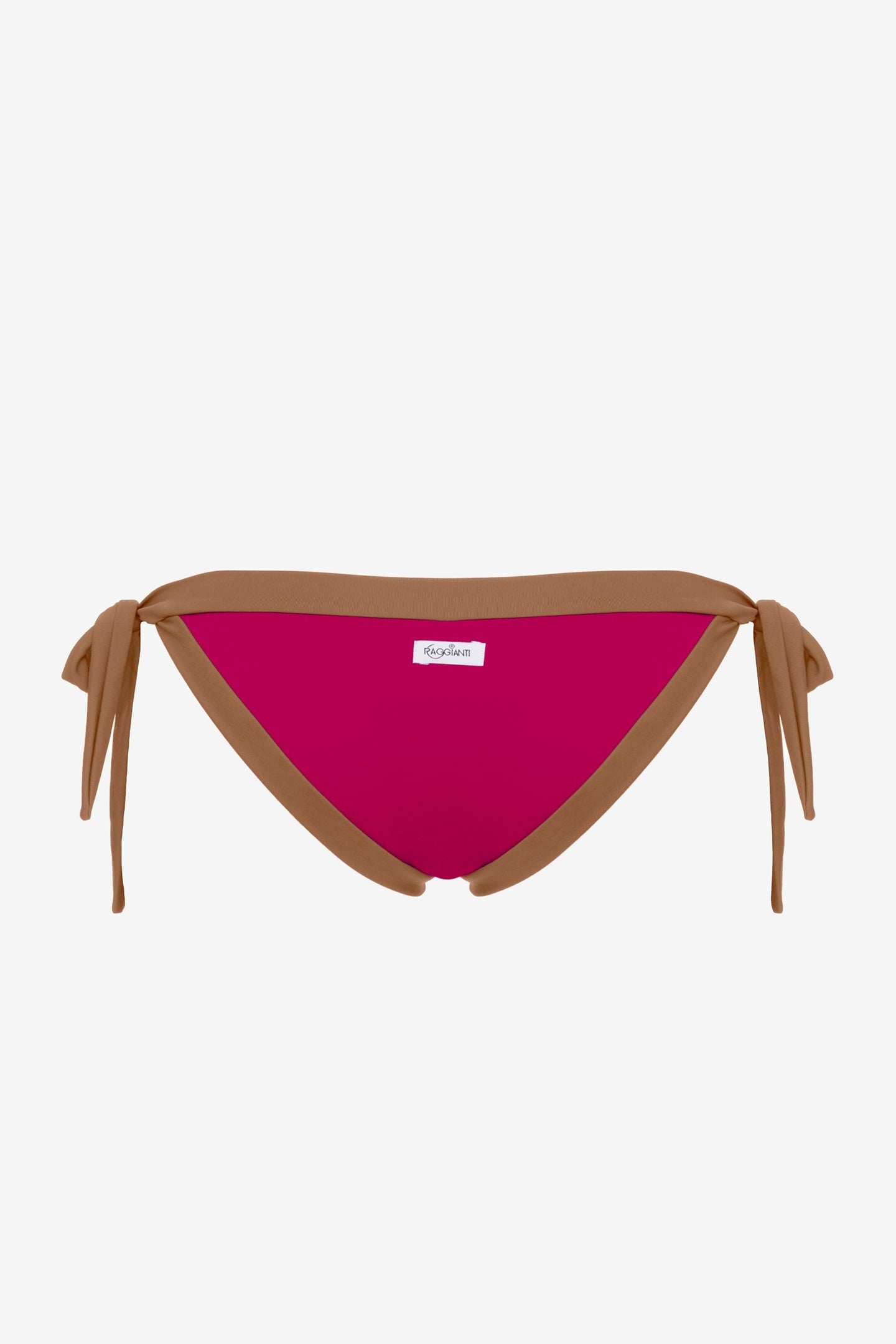 Elettra | Slip Annodato Bordato - Magenta/Tabacco - donna - Raggianti