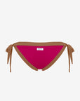 Elettra | Slip Annodato Bordato - Magenta/Tabacco - donna - Raggianti