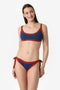 Elettra | Slip Annodato Bordato - Blu/Ruggine - donna - Raggianti