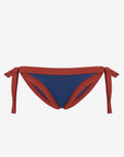 Elettra | Slip Annodato Bordato - Blu/Ruggine - donna - Raggianti