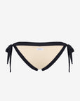 Elettra | Slip Annodato Bordato - Beige/Nero - donna - Raggianti