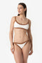 Elettra | Slip Annodato Bordato - Yougurt/Tabacco - donna - Raggianti