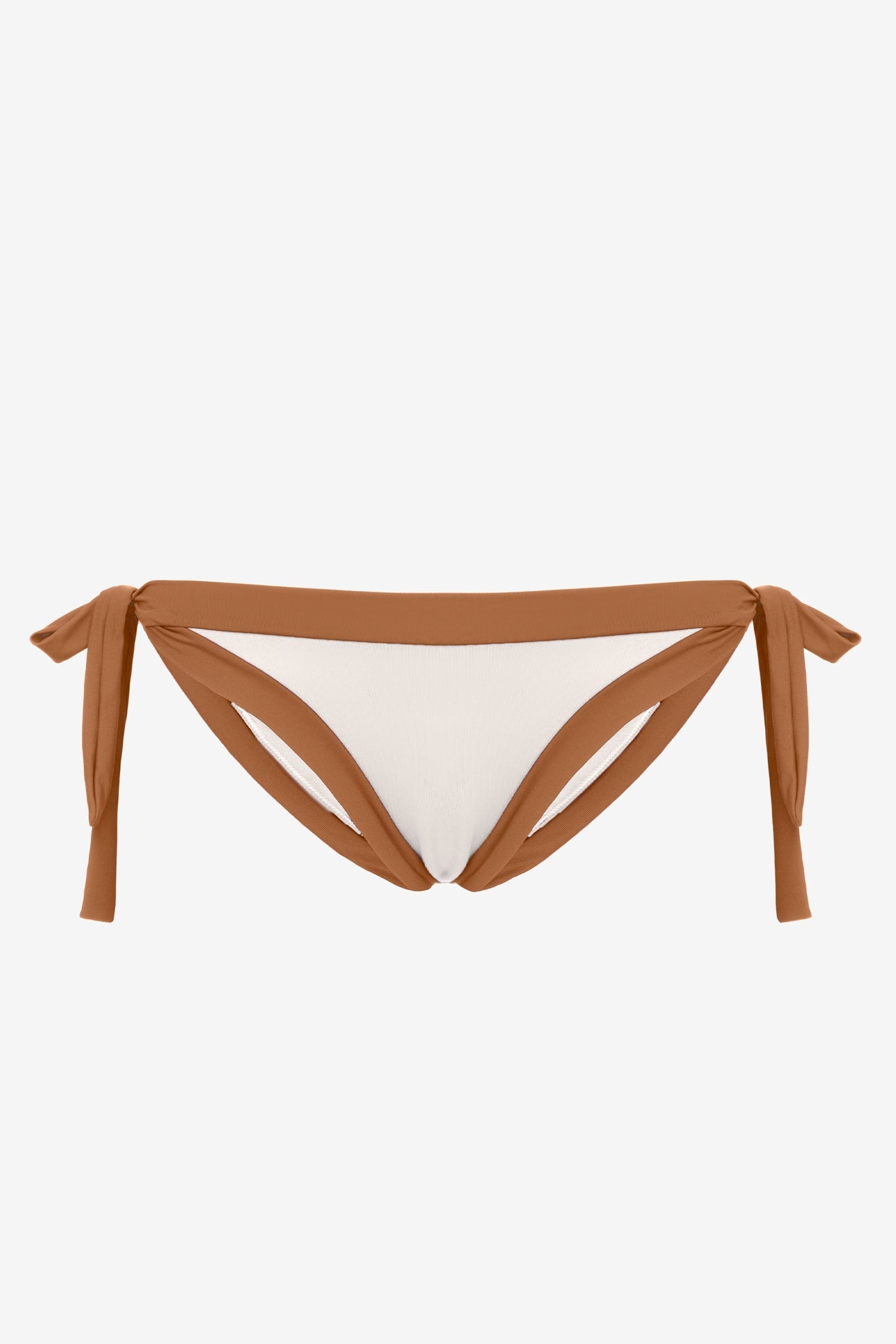 Elettra | Slip Annodato Bordato - Yougurt/Tabacco - donna - Raggianti