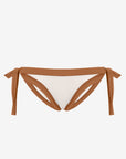 Elettra | Slip Annodato Bordato - Yougurt/Tabacco - donna - Raggianti