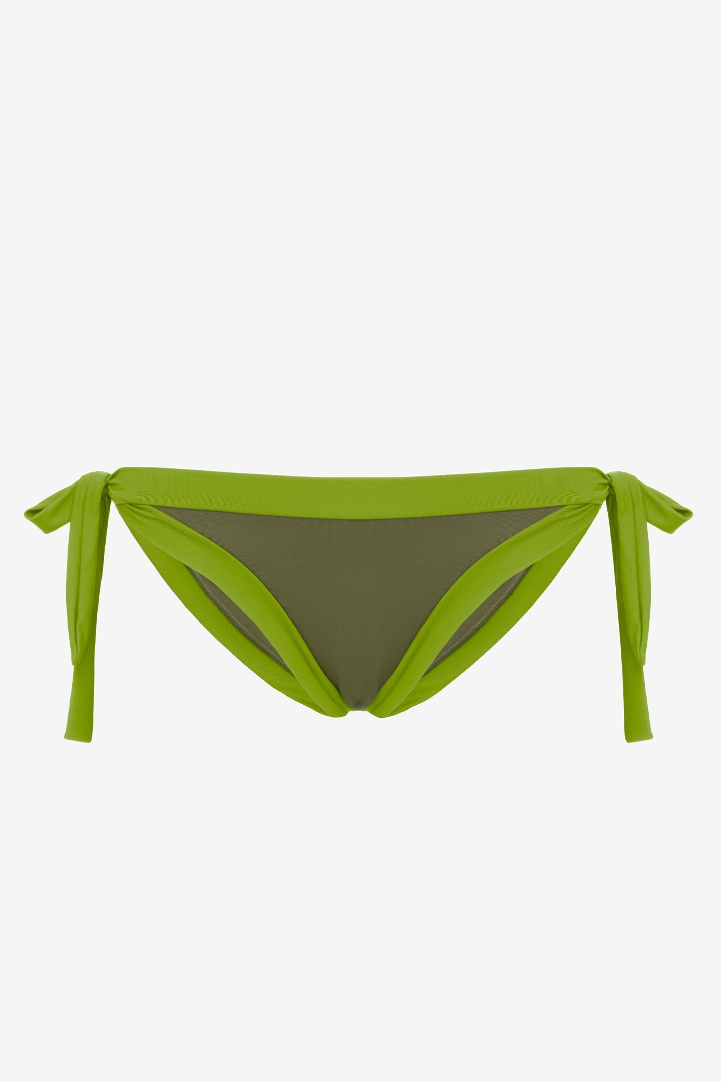 Elettra | Slip Annodato Bordato - Verde Militare/Verde - donna - Raggianti