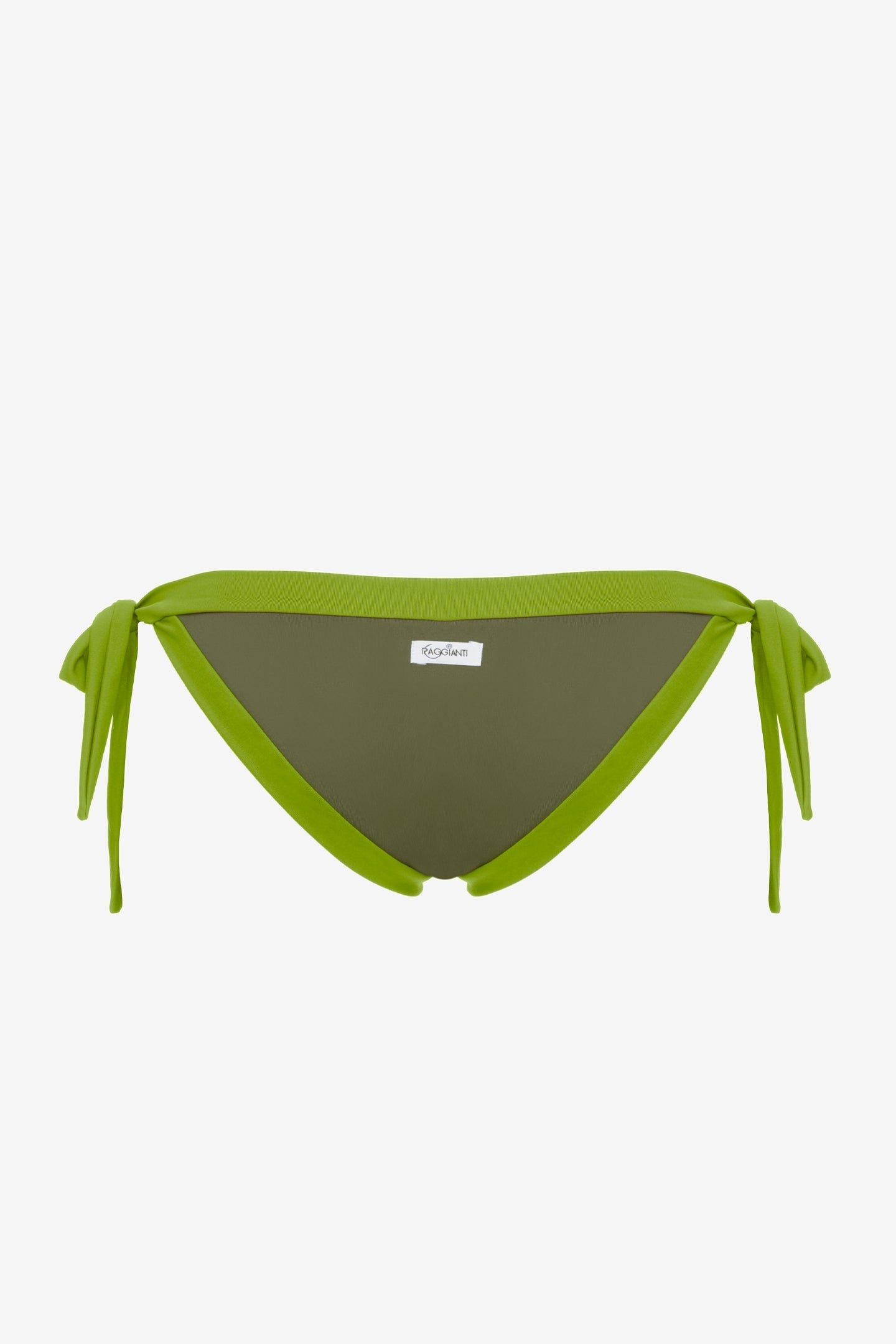 Elettra | Slip Annodato Bordato - Verde Militare/Verde - donna - Raggianti