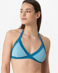 Chloe | Base Fissa Bordato Con Coppe - Azzurro/Ottanio - donna - Raggianti