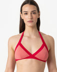 Chloe | Base Fissa Bordato Con Coppe - Rosa/Rosso - donna - Raggianti