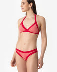 Chloe | Base Fissa Bordato Con Coppe - Rosa/Rosso - donna - Raggianti
