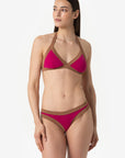 Chloe | Base Fissa Bordato Con Coppe - Magenta/Tabacco - donna - Raggianti