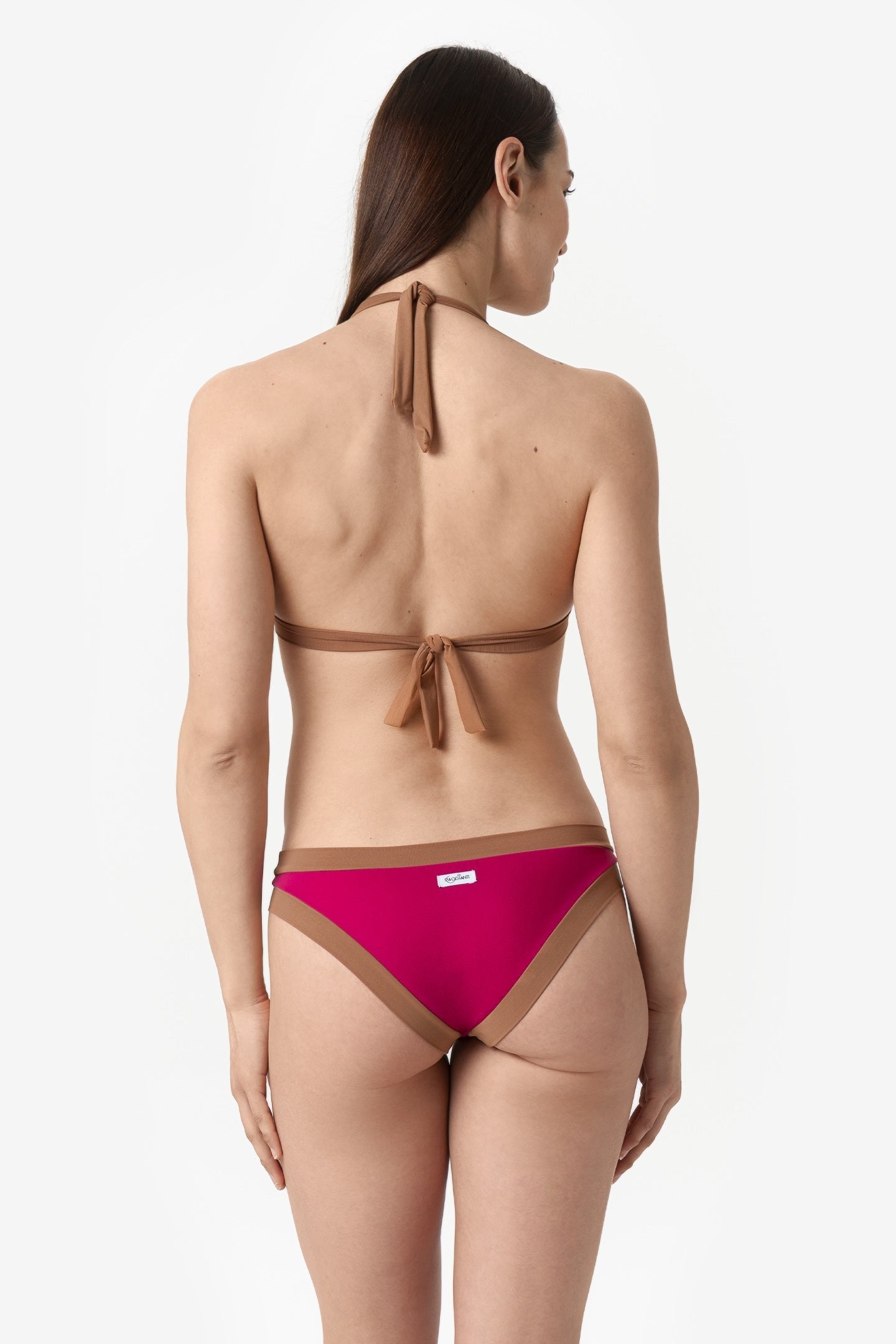 Chloe | Base Fissa Bordato Con Coppe - Magenta/Tabacco - donna - Raggianti