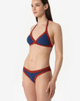 Chloe | Base Fissa Bordato Con Coppe - Blu/Ruggine - donna - Raggianti