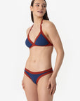 Chloe | Base Fissa Bordato Con Coppe - Blu/Ruggine - donna - Raggianti