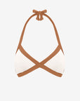 Chloe | Base Fissa Bordato Con Coppe - Yougurt/Tabacco - donna - Raggianti